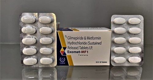 ग्लिमपाइराइड और मेटफोर्मिन हाइड्रोक्लोराइड टैबलेट 