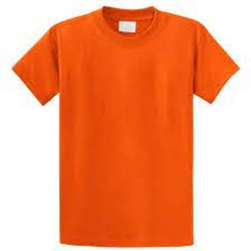 Premium Quality Men's Short Sleeves Cotton Fabric Plain Orange T-shirt