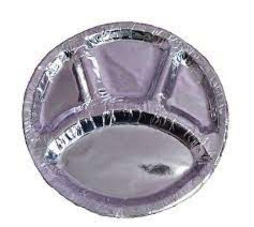 12 Inch 4 Compartment Eco Friendly Silver Coated Disposable Paper Plates Application: Event And Party Supplies