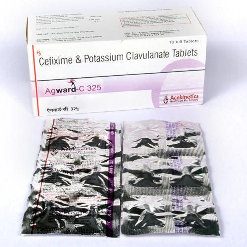 Agward-C 325 Cefixime And Potassium Clavulanate Antibiotic Tablets, 10x6 Alu Alu Strip