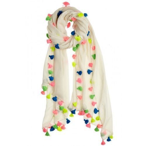 Comfortable Fashionable Soft Stylish High-Quality White Fancy Silk Scarf 