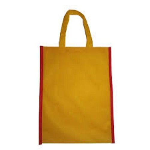 Eco Friendly And Light Weight Non Woven Plain Yellow Carry Bags For Shopping 