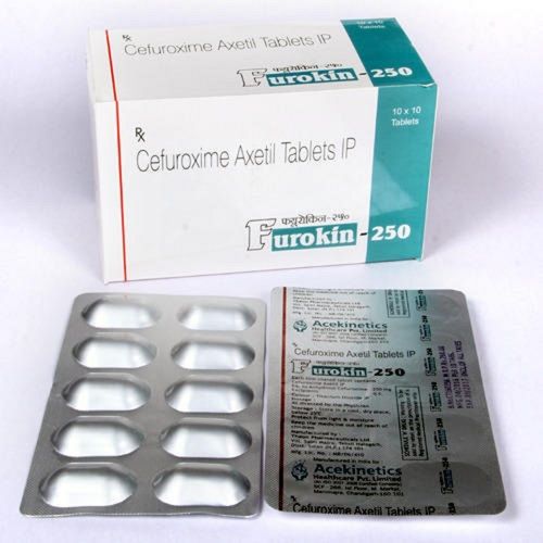 Furokin-250 Cefuroxime Axetil Antibiotic Tablets, 10x10 Alu Alu Pack