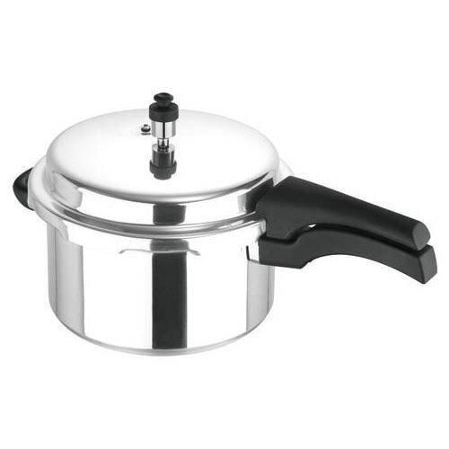 Gasket Release System Silver Lead Free Safety Aluminium Pressure Cooker, 5Ltr  Body Thickness: 2.9 Millimeter (Mm)