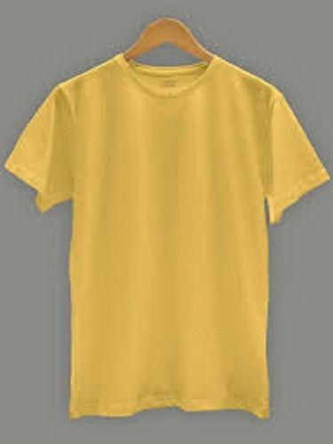 Men Lightweight Comfortable And Breathable Fashionable Yellow T-shirts