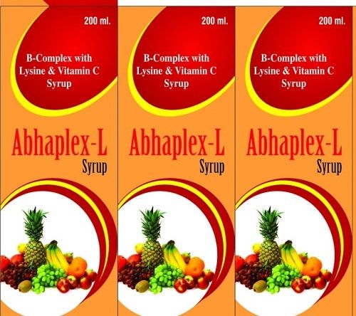 Abhaplex-L B-Complex With Lysine And Vitamin C Ayurvedic Syrup, Pack Of 200 Ml