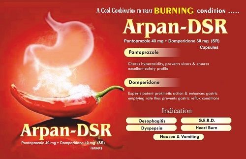 Arpan-Dsr Pantoprazole And Domperidone Ayurvedic Capsules For Reducing Vomiting , Pack Of 100 Capsules