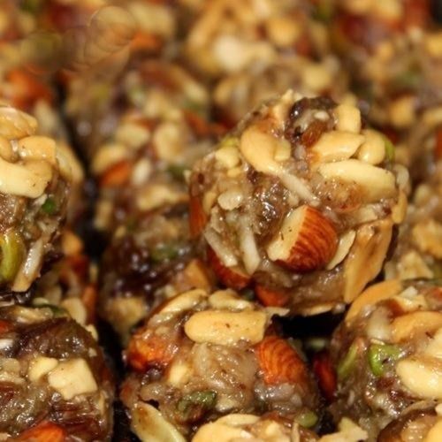 Delicious And Tasty Round Shape Brown Dry Fruit Laddu For Sweet Dessert  Carbohydrate: 22.6 Grams (G)