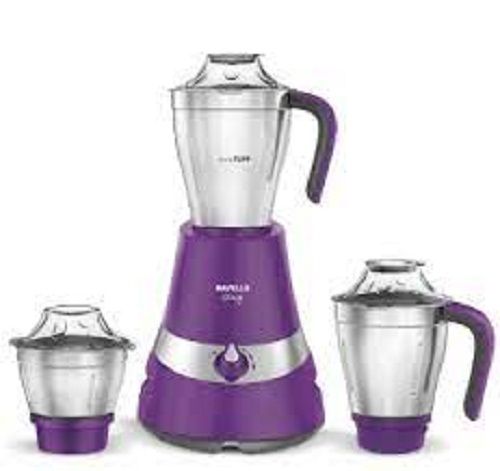 Purple Heavy Duty Highly Durable Stainless Steel Sharp Blade Mixer Grinder With Three Jar