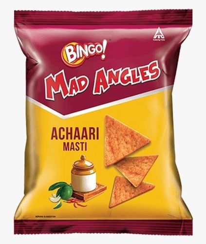 Crispy And Crunchy Aachari Masti Flavor Bingo Triangular Shape Fried Chips