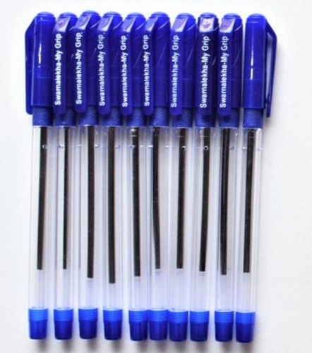 Plastic Fine Grip Blue Ball Pen For Smooth Hand Writing Use In College And School