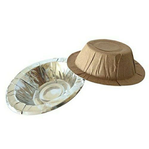 High-Quality Biodegradable Stronger And More Durable Silver Paper Bowl(Dona)(Pack Of 100)
