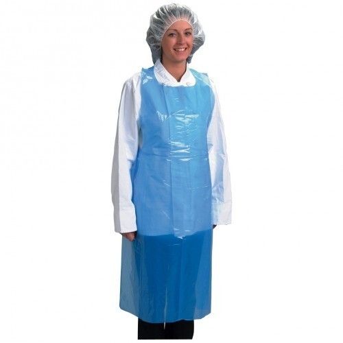 Blue Light Weight And Breathable Transparent White Color Plastic Disposable Aprons