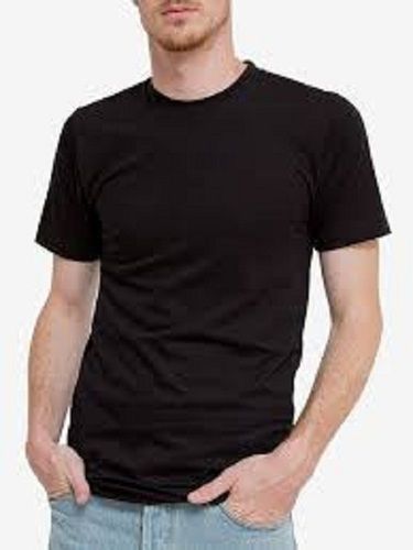 Men 100 Percent Comfortable And Breathable Long Lasting Black Short Sleeves T-Shirt 