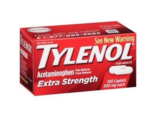 Tylenol Acetaminophen Tablets Ip 500 Mg Used To Treat Pain And Fever, Pack Of 100 Tablets Medicine Raw Materials