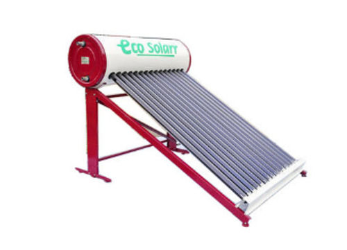 Etc Solar Water Heater Powder Coated Stainless Steel Material Capacity 100 Lph 