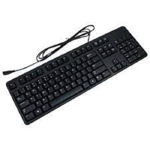  मल्टी फीचर कुंजी और उच्च प्रदर्शन वाला हल्का आयताकार काला USB कंप्यूटर कीबोर्ड 