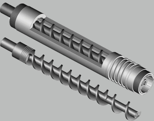 Automatic Stainless Steel Screw Barrels In Grey Color, Non Breakable And Polished