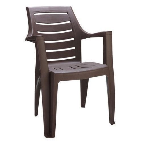 Polyester Strong Brown Coloured Plastic Type Chair For Indoor Furniture