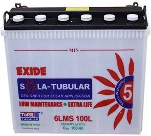 White Exide Tubular Lms Solar Battery, Capacity 300 Ah, Voltage 12 Volt, Backup Time 20 Hour