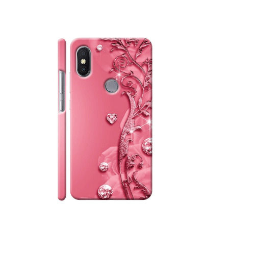 Highly Durable Long Lasting Rubber Pink Printed Plastic Mobile Back Cover