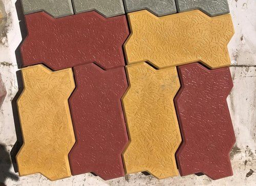 Long Life Reliable Nature Crack Resistance Zigzag Interlock Yellow And Red Cement Tiles