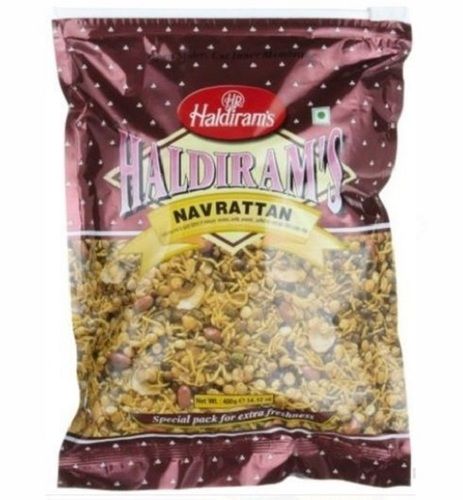 Mouthwatering Taste, Spicy And Crunchy Navrattan Haldiram Namkeen, 400Gm Packaging Size  Carbohydrate: 5.3 Percentage ( % )