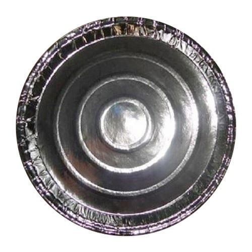 Round Shape Plain Silver Disposable Plate For Events And Parties, Size 10 Inch 