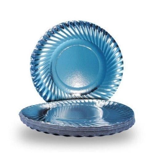 Round Shape Plain Silver Disposable Plate For Events And Parties, Size 8 Inch