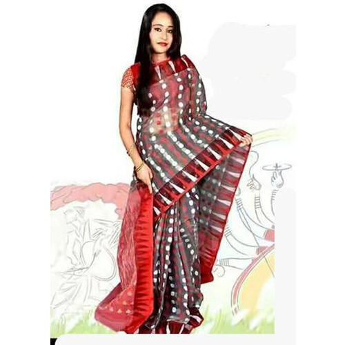 Fashionable Silk Cotton Dhakai Saree