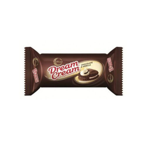 Tasty And Crispy Dream Cream Chocolate Cream Biscuits, Packaging Type Packet Fat Content (%): 5 Grams (G)