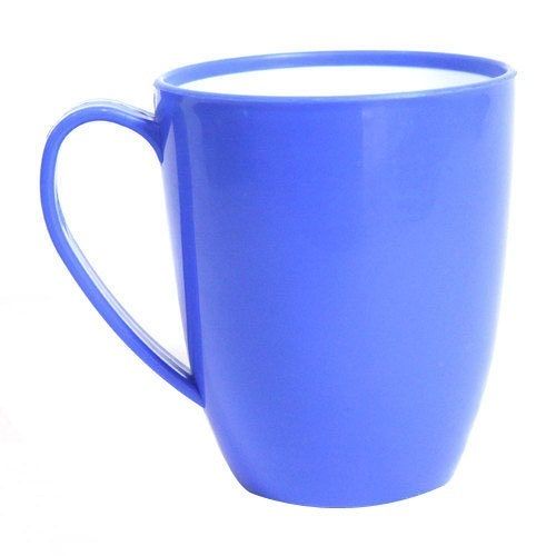 Environment Friendly And Reusable Fine Glossy Finish Plain Blue Ceramic Cup