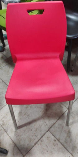 Pink Light Weight Strong Long Durable Unbreakable Plastic Chair For Home 