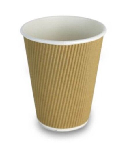 Useful In Any Occasion Party Function Brown Ripple Disposable Paper Cup,150 Ml(pack Of 30)