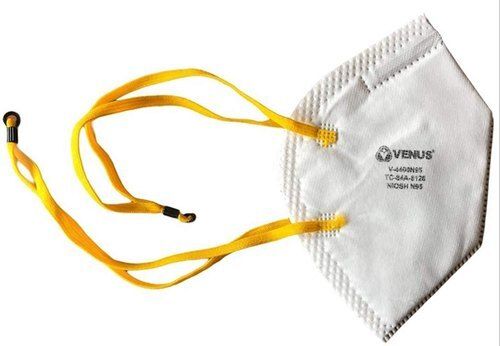 Non Woven White And Yellow Colour Double N95 Surgical Face Mask Suitable For All Ages