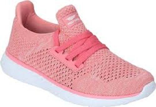 Women Soft Comfortable And Light Weight Pink Shoes With Flexibility For Casual Wear Insole Material: Pu