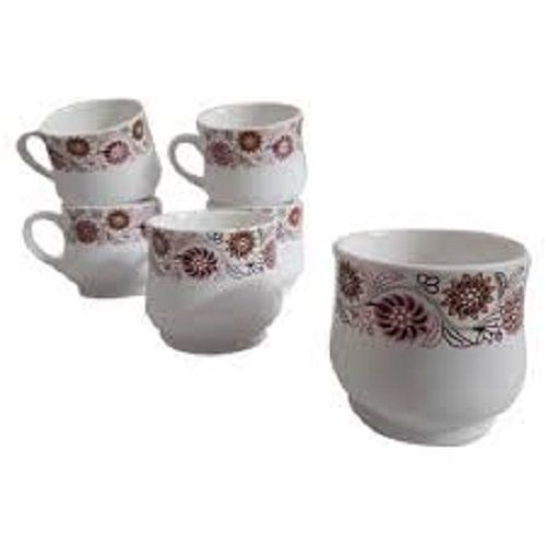 100 Percent Eco Friendly And Reusable Flower Printed Ceramic Tea Cup 