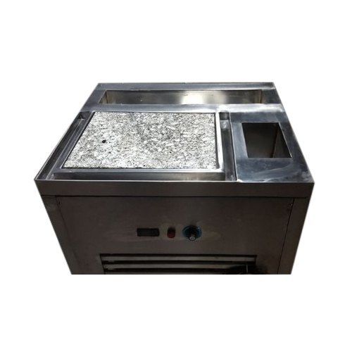 220-440 Volts Square Shaped Electric Cold Stone Ice Cream Machine 