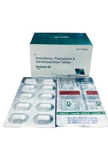 Aceclofenac Paracetamol & Serratiopeptidase,10x10 Tablets