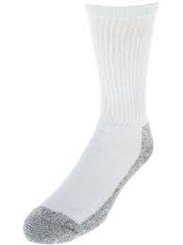 Comfortable Breathable And Skin Friendly Regular Fit Plain White Soft Cotton Socks