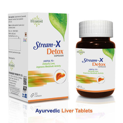 Detoxify Liver And Improves Metabolic Activity Ayurvedic Liver Stream-X Detox Capsules 