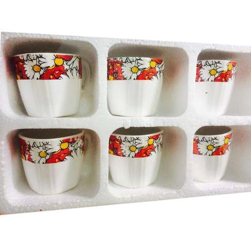 Easy To Hold Light Weight Microwave Safe Multicolor Printed Tea Cup Set For Hot Beverages 