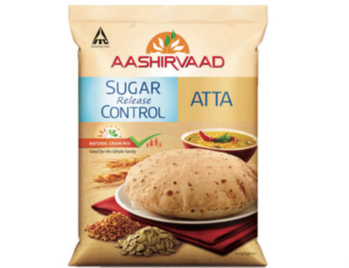 White Hygienically Packed And High Fiber Whole Wheat Sugar Release Control Aashirvaad Atta