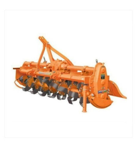 Orange Mild Steel Material C Type Blades 6 Feet Tractor Rotavator For Farming Application 