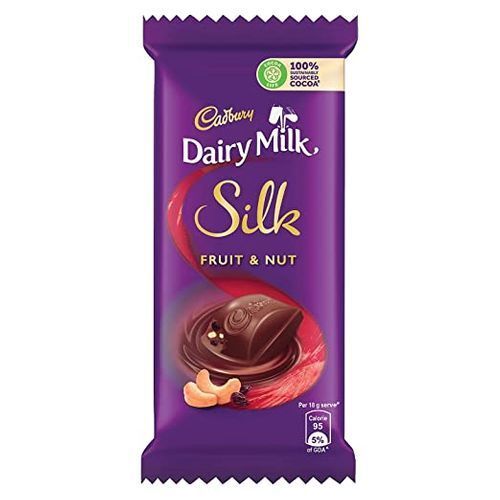 Rich Soft Smooth And Creamy Cadbury Dairy Milk Silk Fruit Nut Chocolate Bar