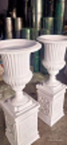 Traditional Beautiful, Long Lasting Solid Strong White Fiber Flower Pot Domestic Use 