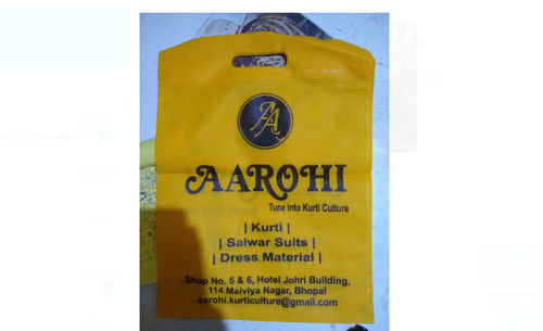 Yellow Printed Non Woven Bag, Rectangle Shape, Thickness 1 Mm