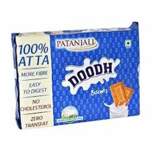 100% Atta More Fibre Easy To Digest Zero Transfat Patanjali Doodh Biscuits, 40gm