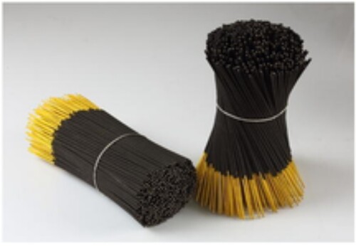 100 प्रतिशत शुद्ध पर्यावरण अनुकूल काला और सफेद बाँस का कच्चा अगरबत्ती