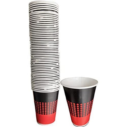 Black And Red 100% Purest Qualities Safety & Eco-Friendly Easy Grip Great Value Disposable Cups 